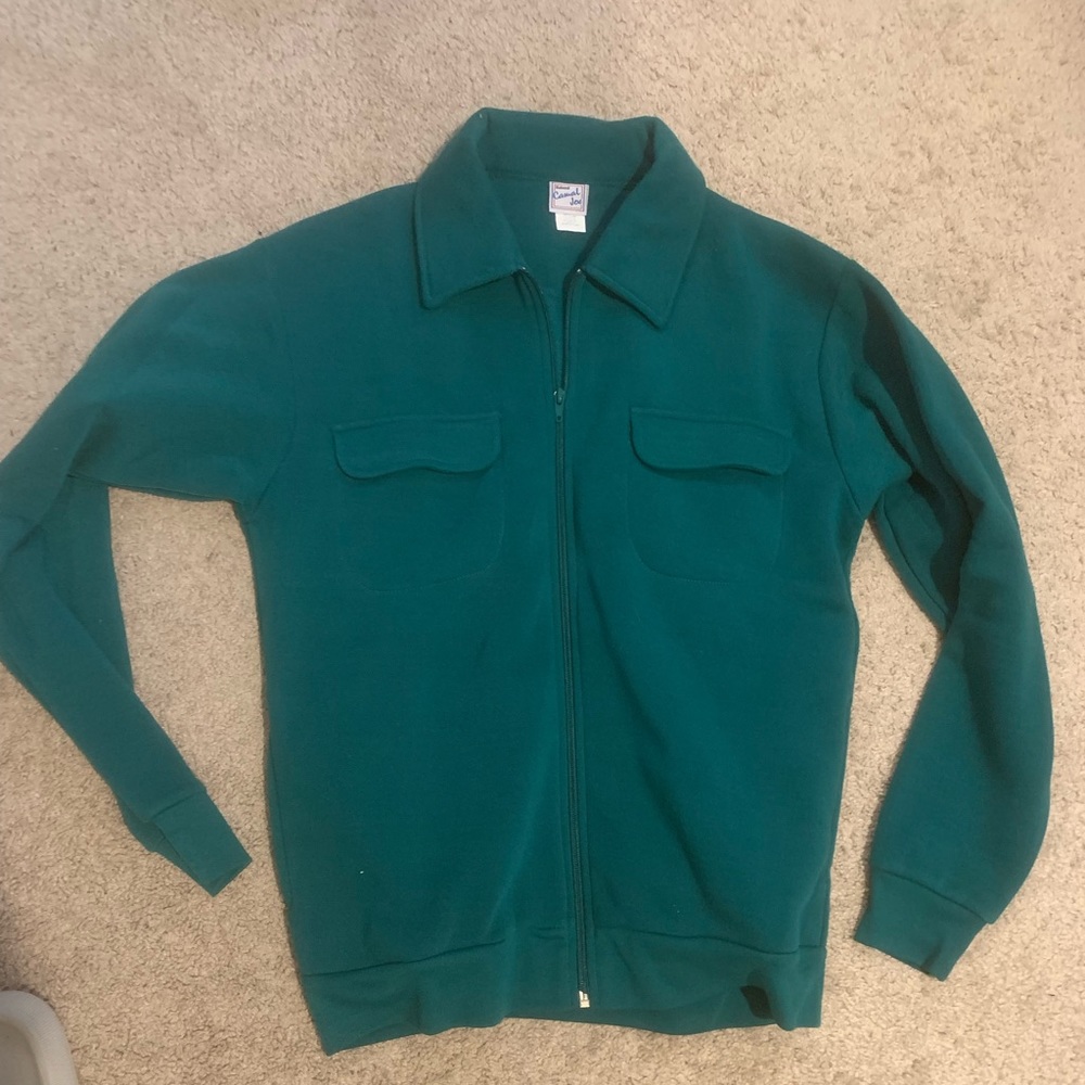 Teal jacket with pockets